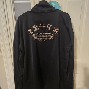 Phat Farm Black Jacket with Gold Accents